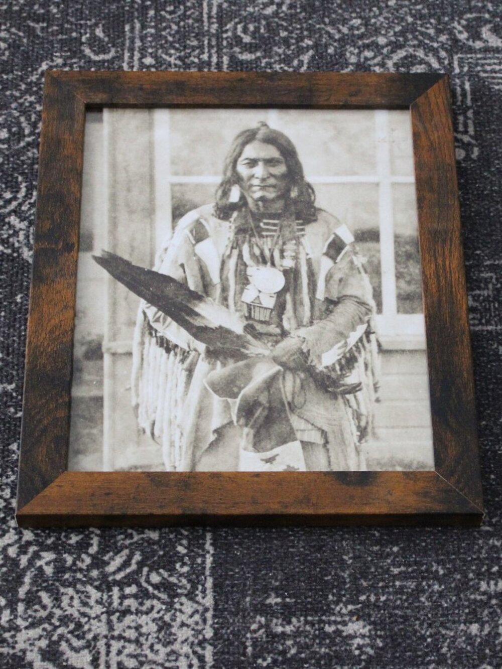 Chief Crowfoot Native American Photo Print 8x10 Vintage Blackfoot Wall Decor Art